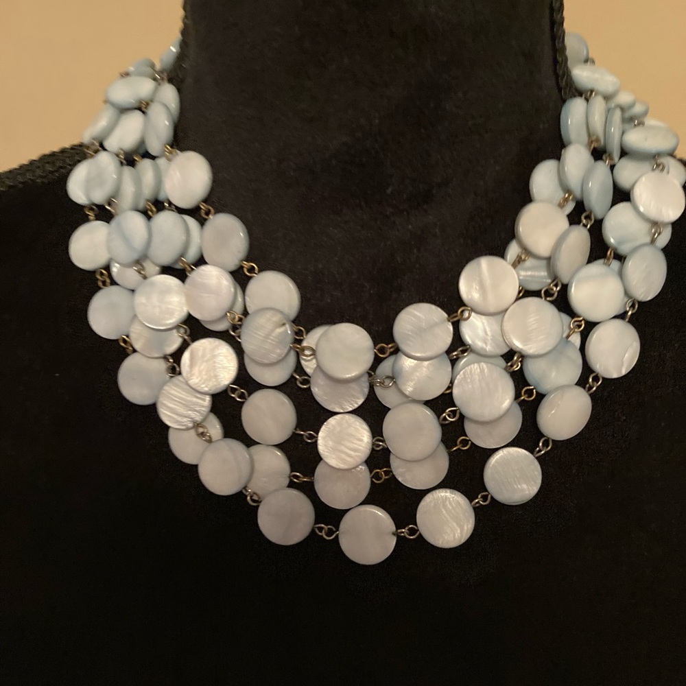 Chic Multi-Strand Blue Necklace